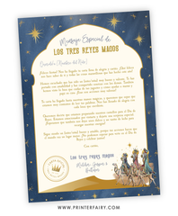 Carta Oficial de los Reyes Magos Personalizable con firmas