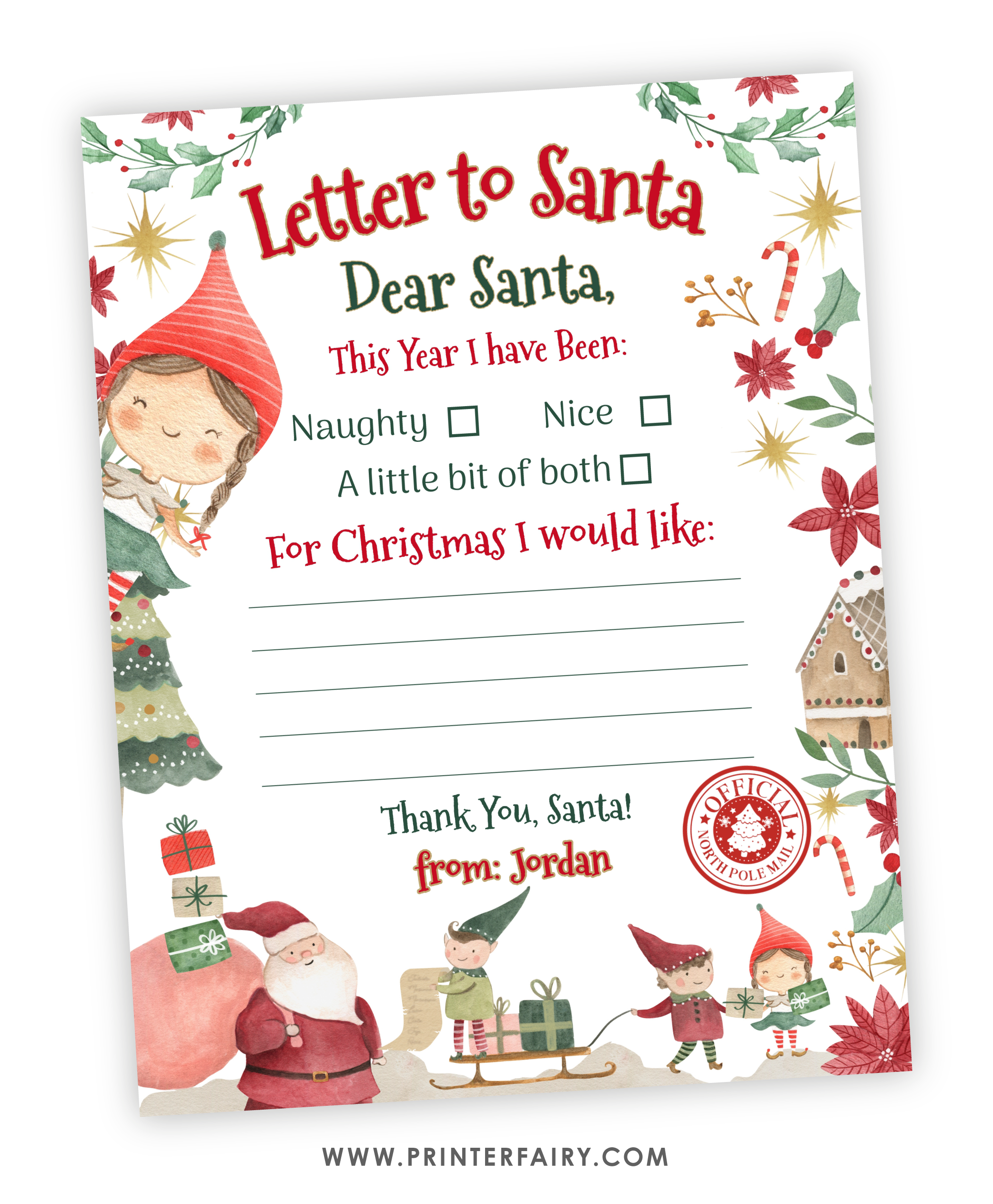 BUNDLE Printable Letters to Santa