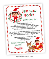 Christmas Elf Goodbye Letter