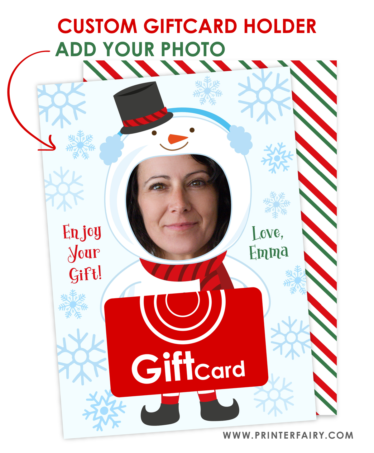 printable gift card holder for christmas