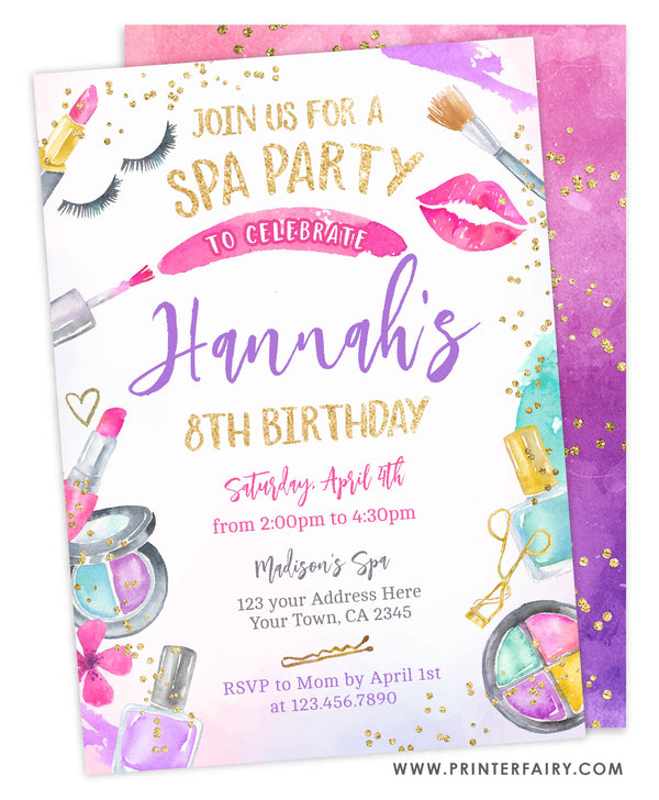 Spa Party Invitation