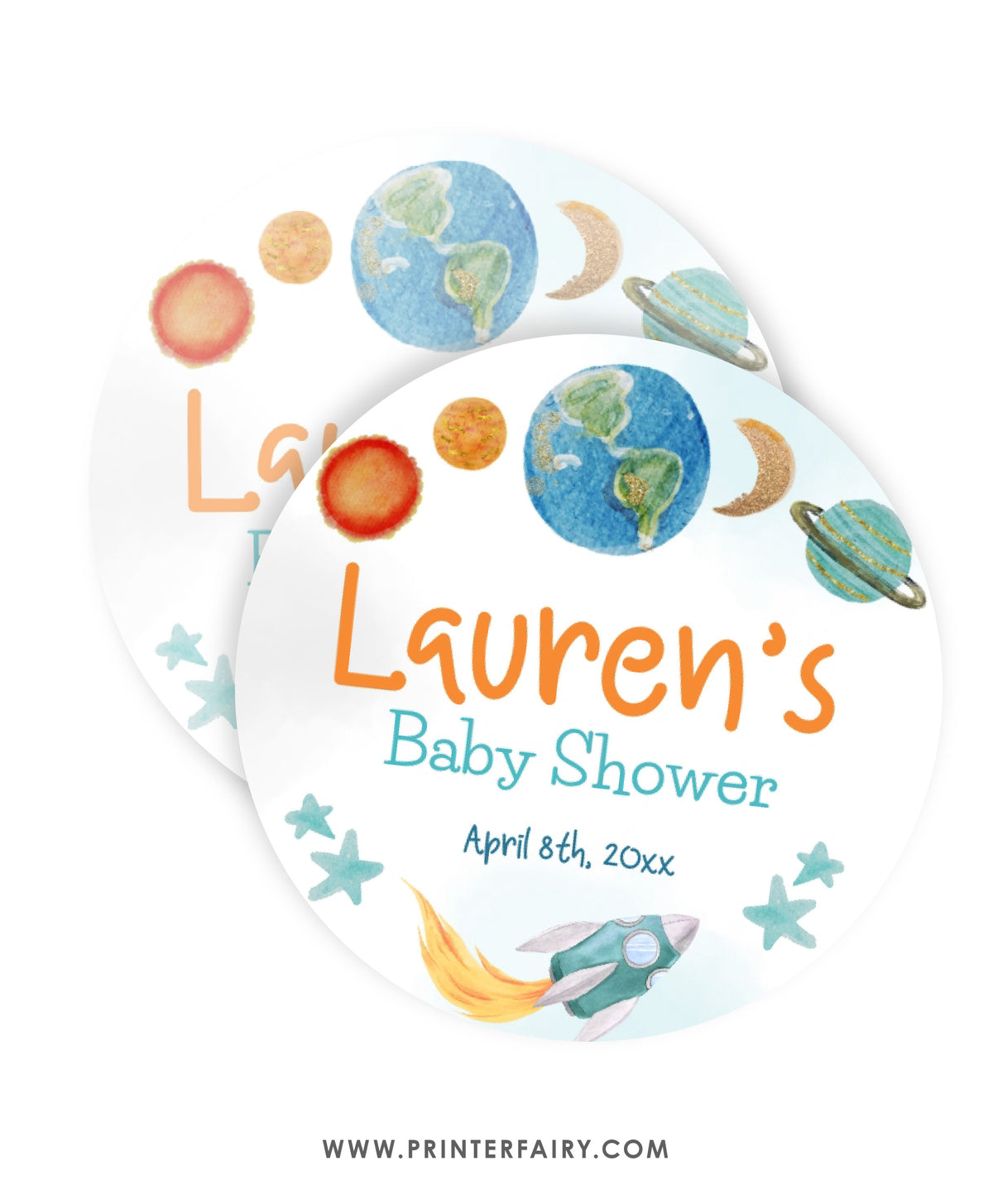 Outer Space Birthday Party Toppers