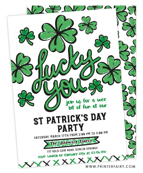 St Patricks Day Party Invitation