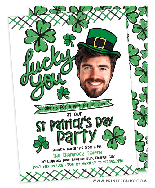 St. Patrick's Day Party Invitation with Photo