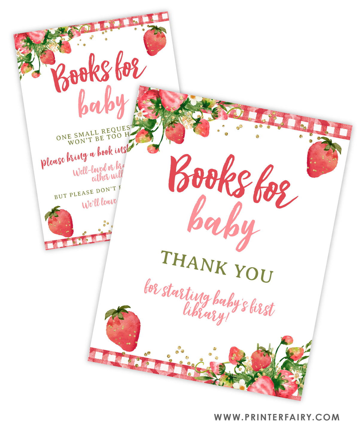 Strawberry Baby Shower Books For Baby