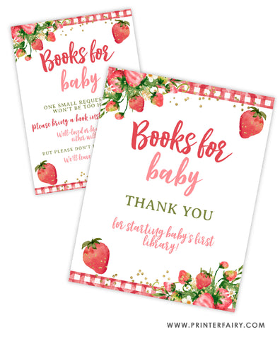 Strawberry Baby Shower Books For Baby