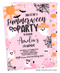 Summerween Spooky Birthday Invitation