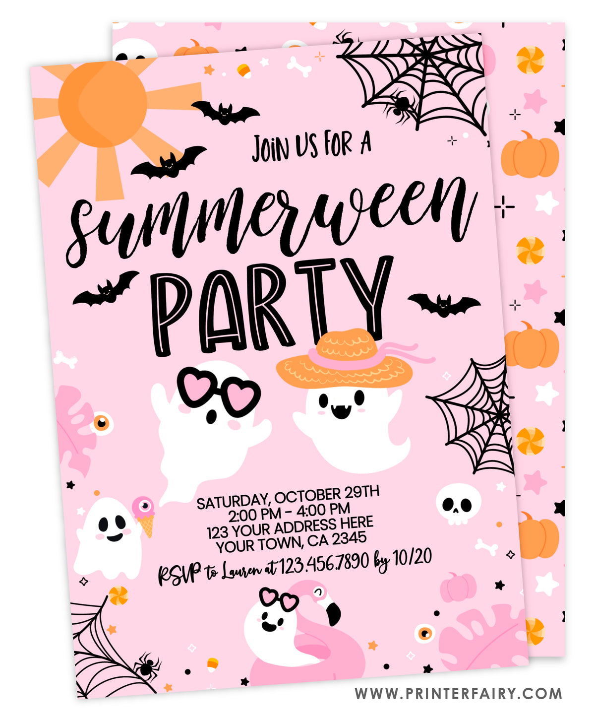 Summerween Halloween Party Invitation