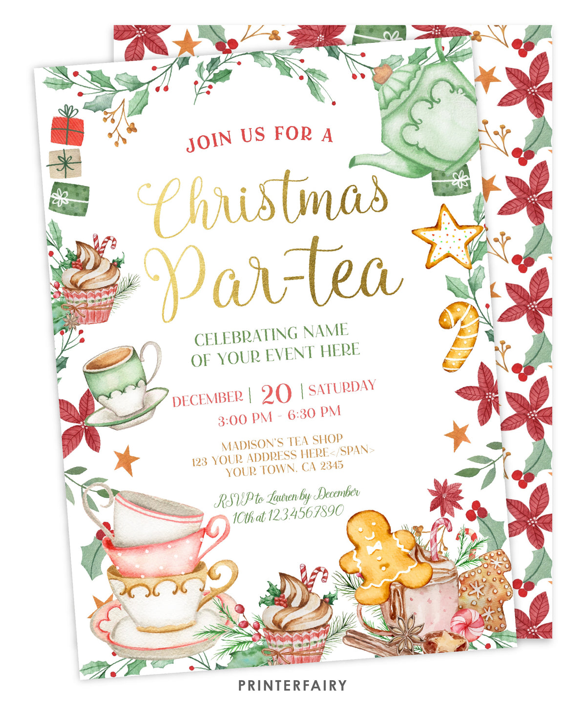 Christmas Par-Tea Invitation