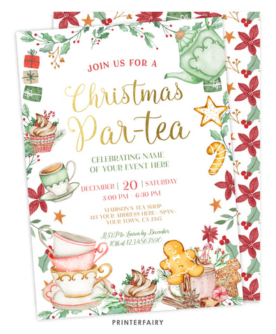 Christmas Par-Tea Invitation