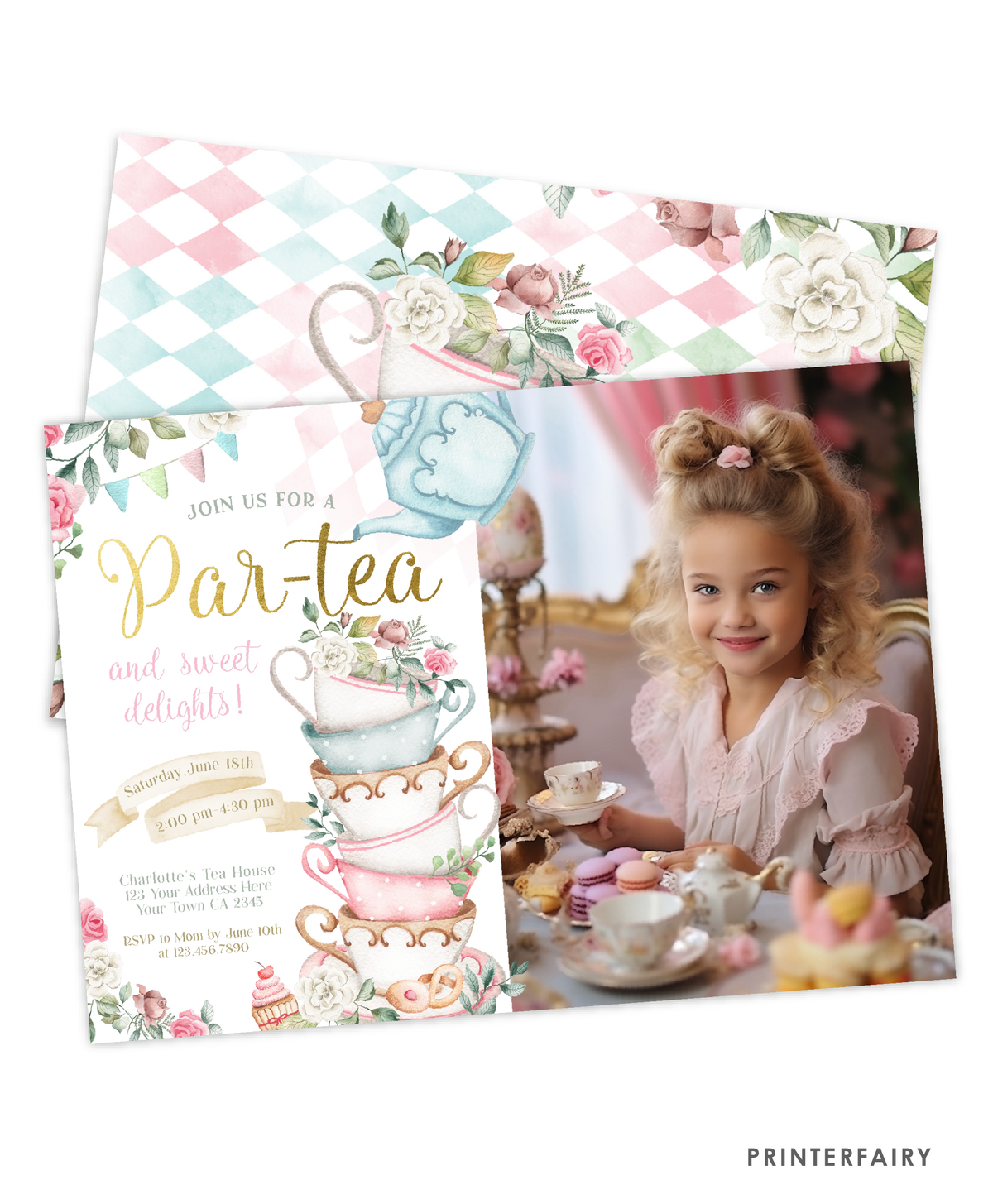 Tea Party Invite with Picture