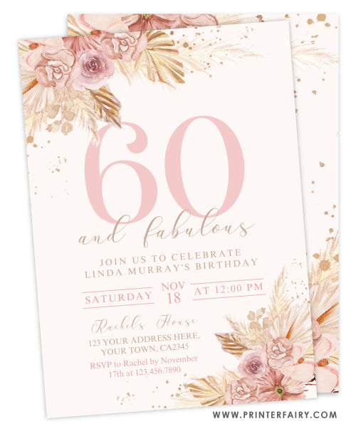 Thanksgiving Birthday Party Invitation | PrinterFairy