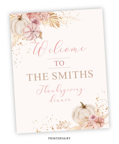 Thanksgiving Party Welcome Sign