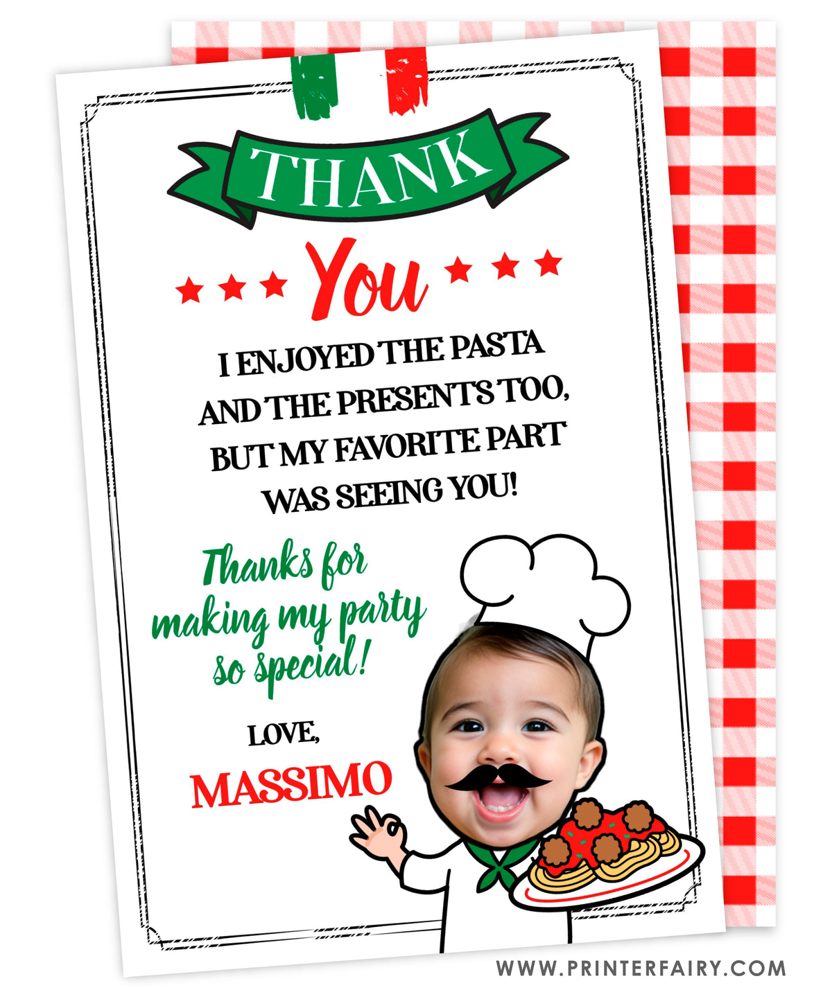 Trattoria Thank You Card