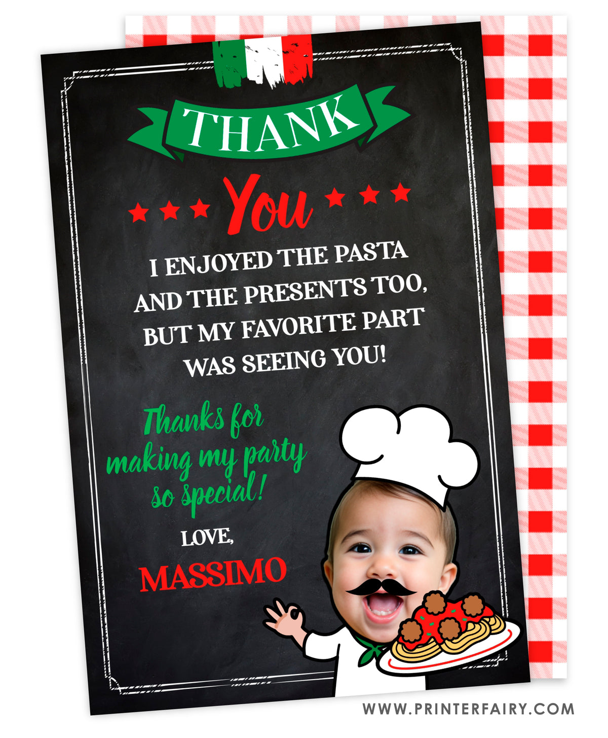 Trattoria Thank You Card