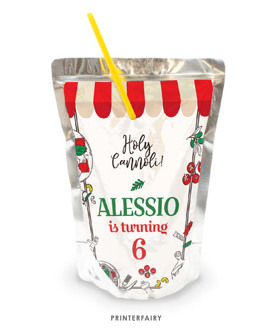 Italian Party Drink Pouch Label