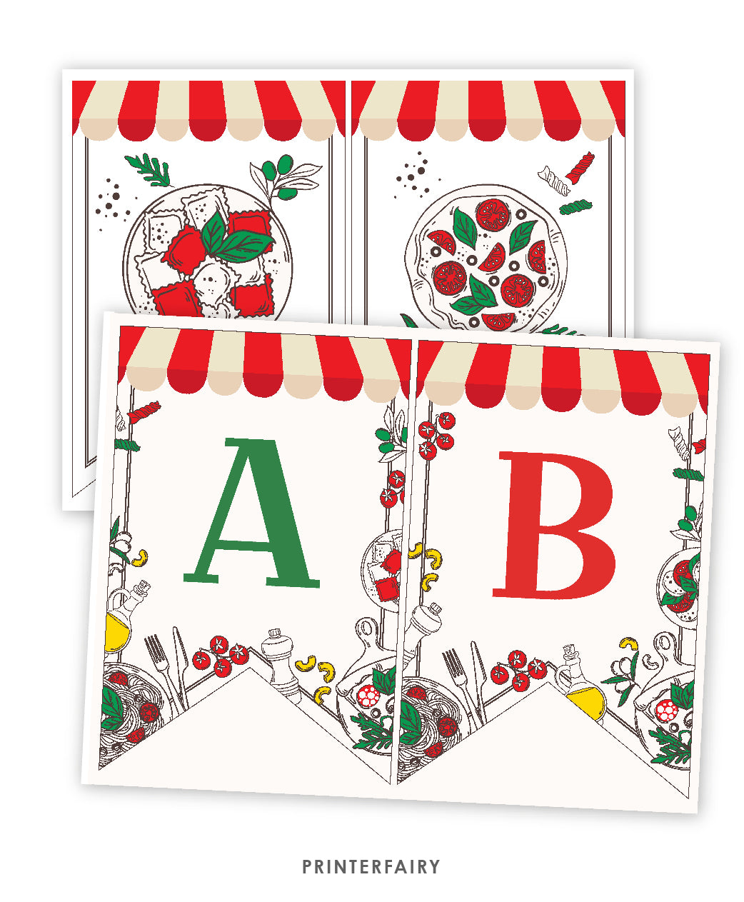 Italian Party Editable Banner