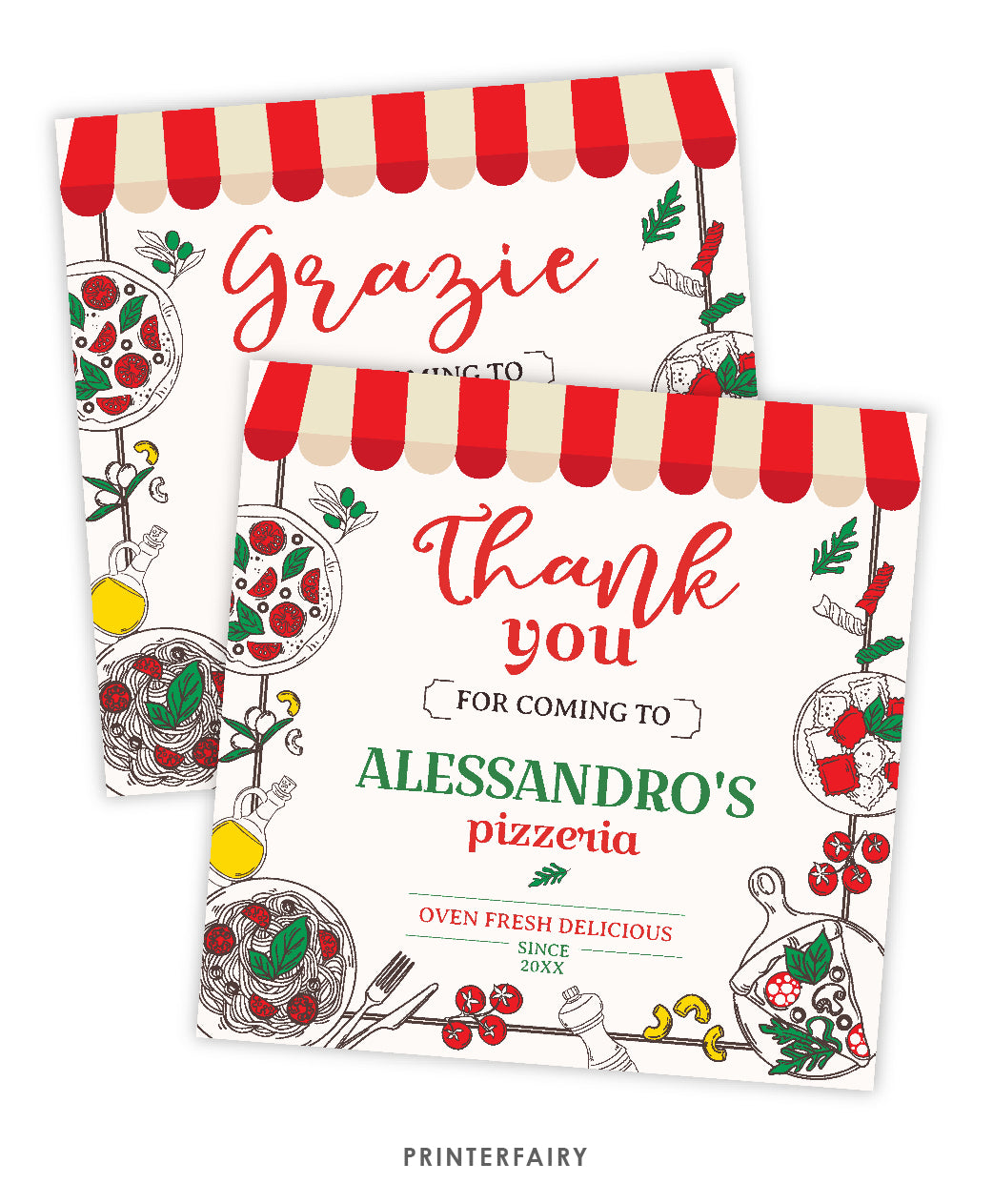 Pizza Box Printable Label – PrinterFairy