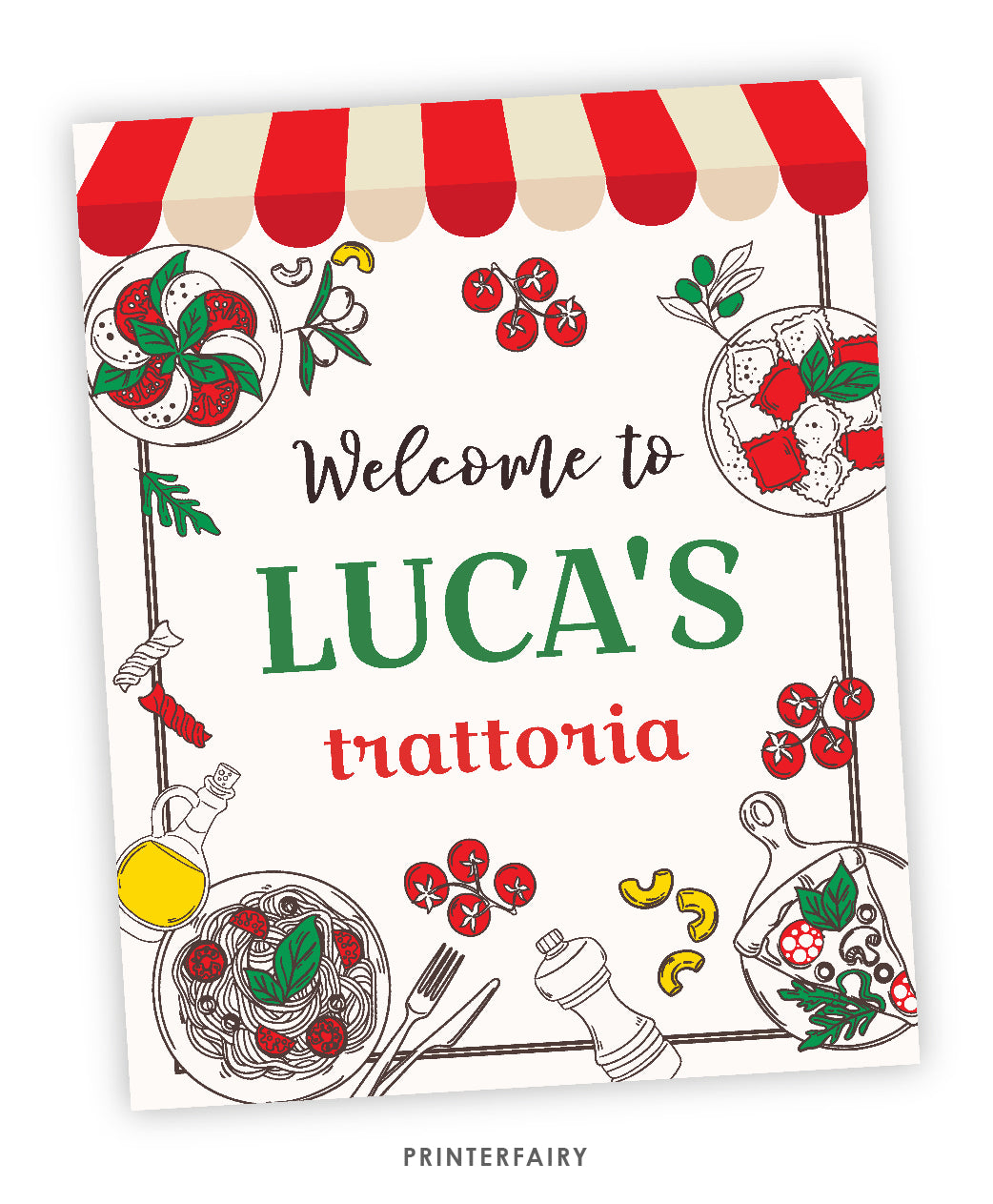 Trattoria Welcome Sign