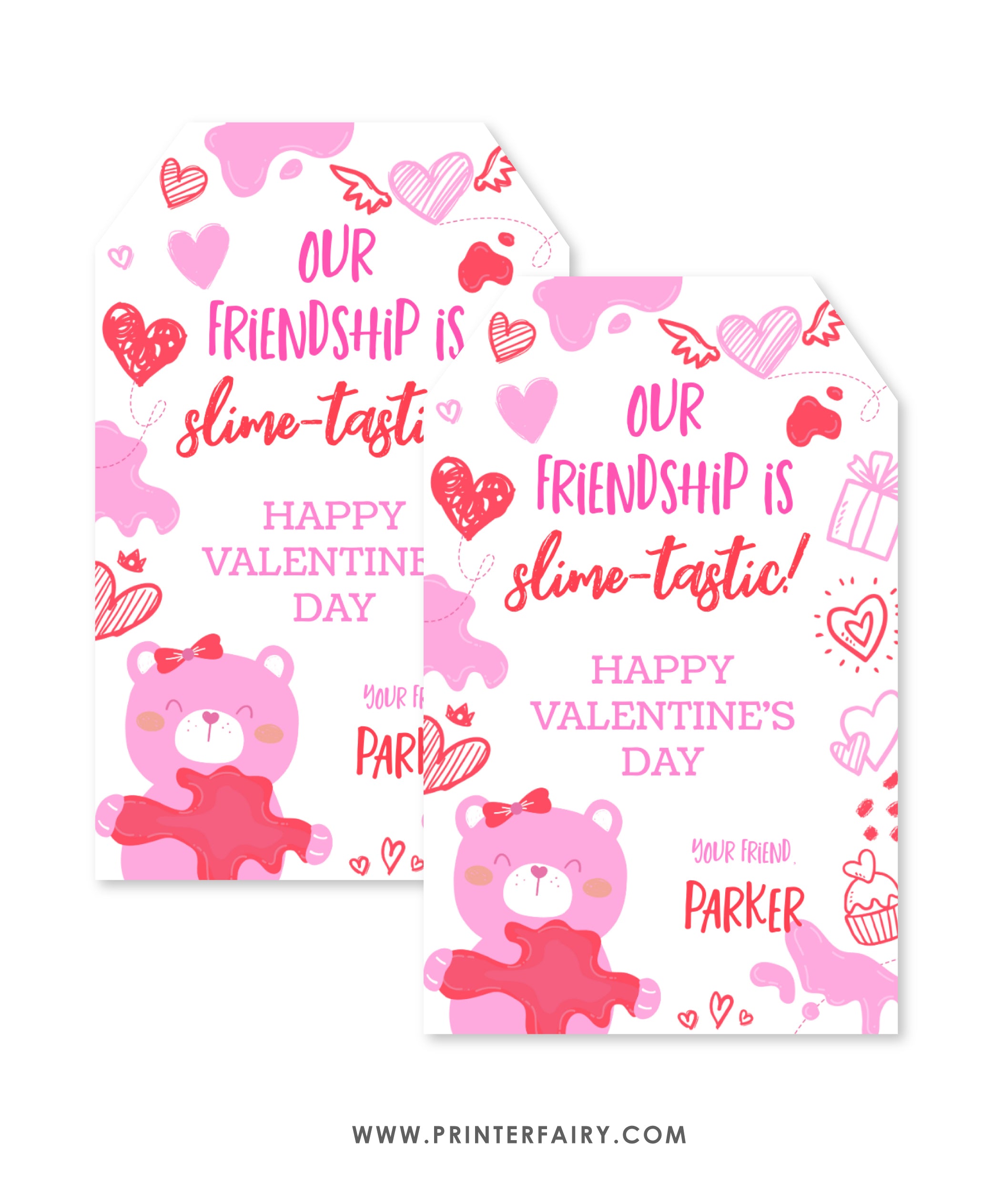 Valentine's Day Printable Tags Bundle of 7 Designs