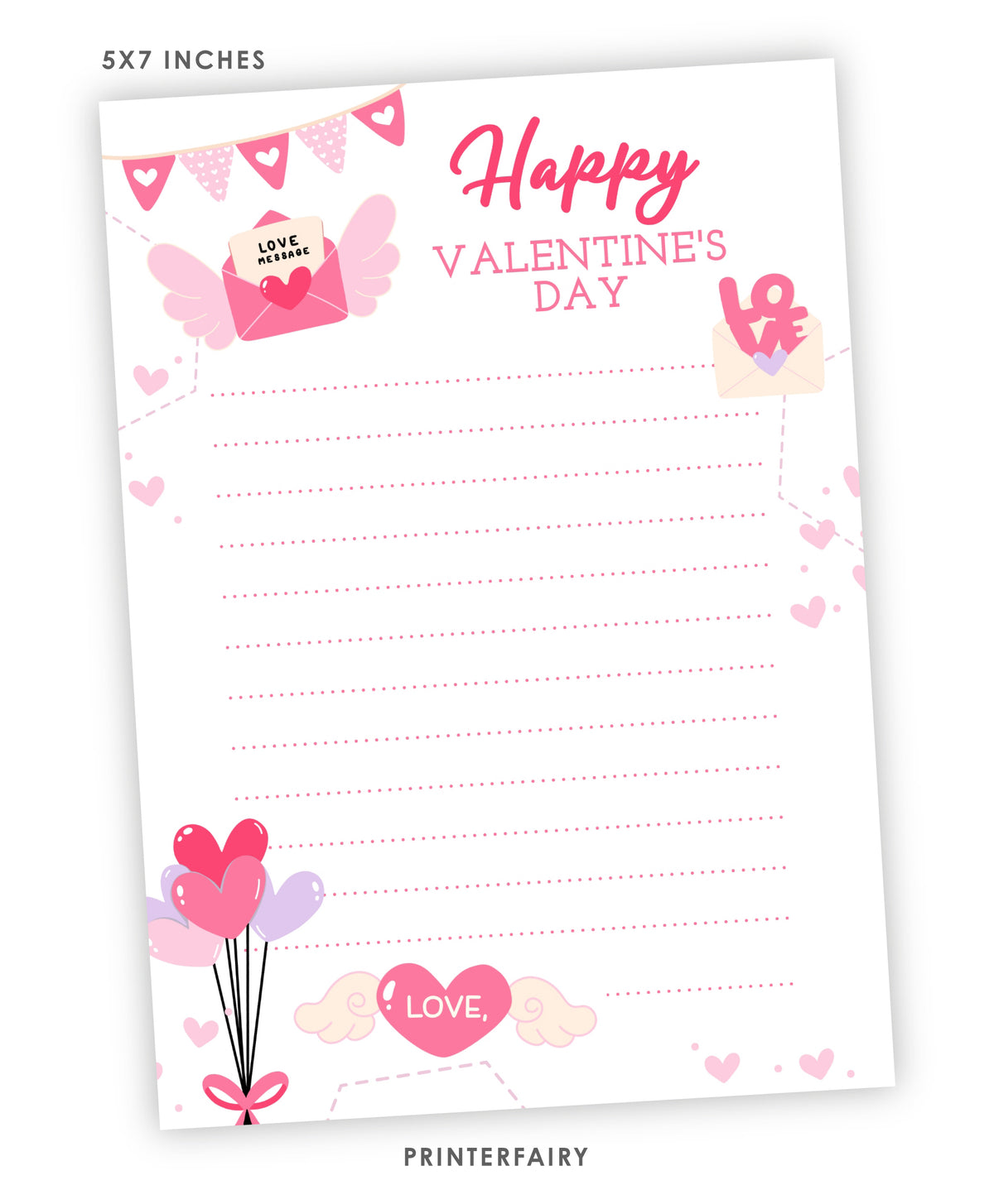 Valentine's Love Letter Template