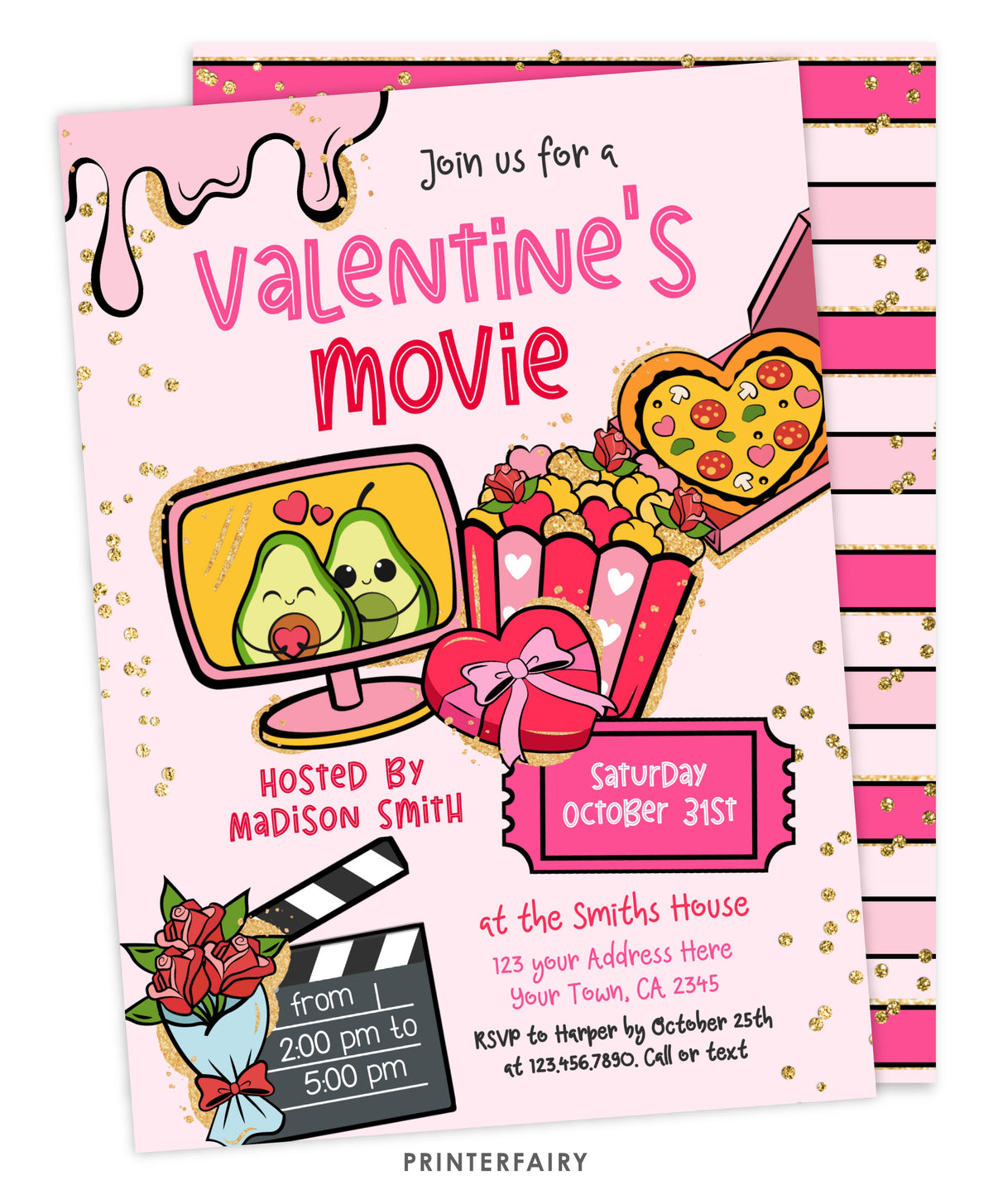 Valentine's Movie Night Invitation