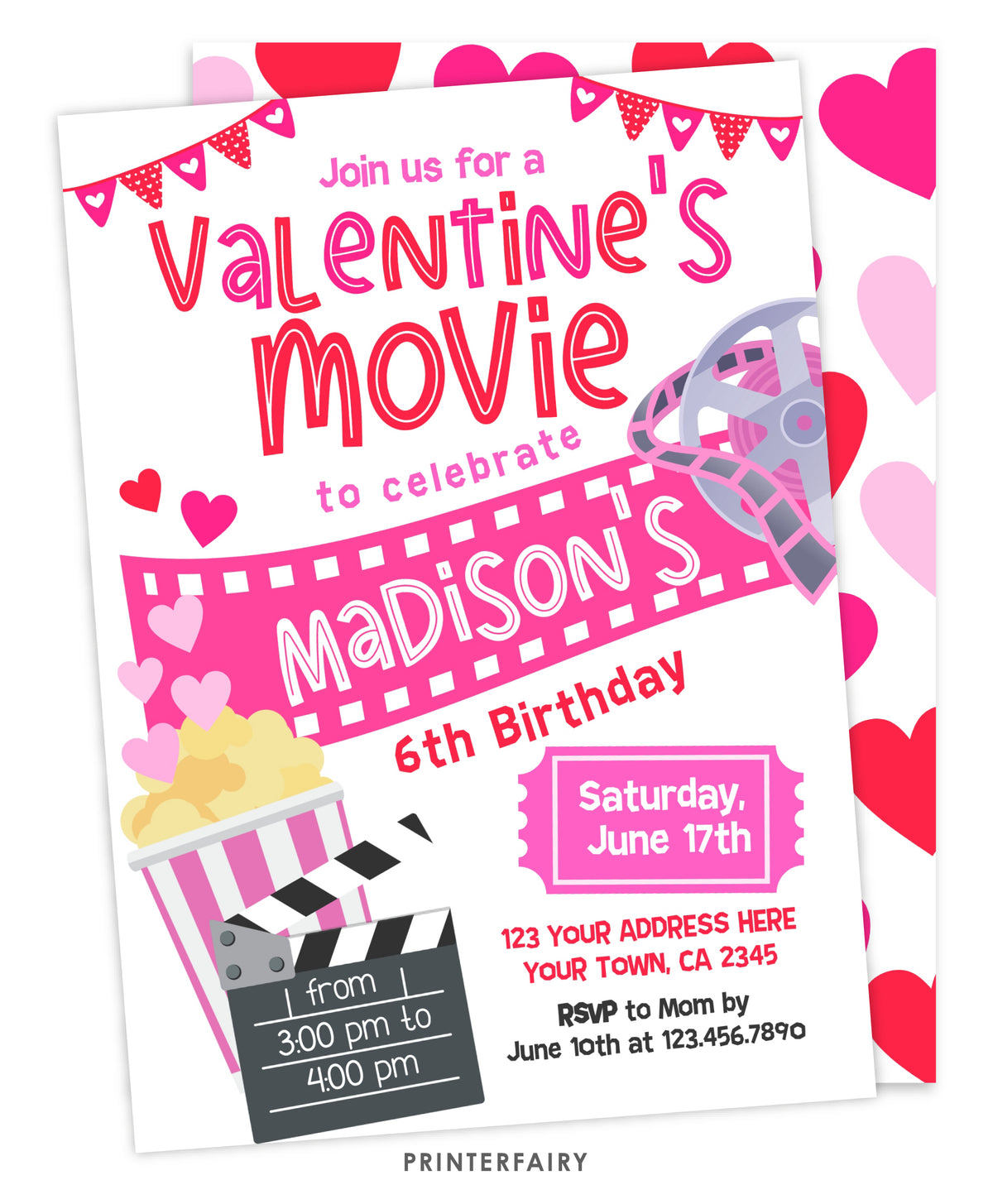 Valentine's Movie Night Invitation