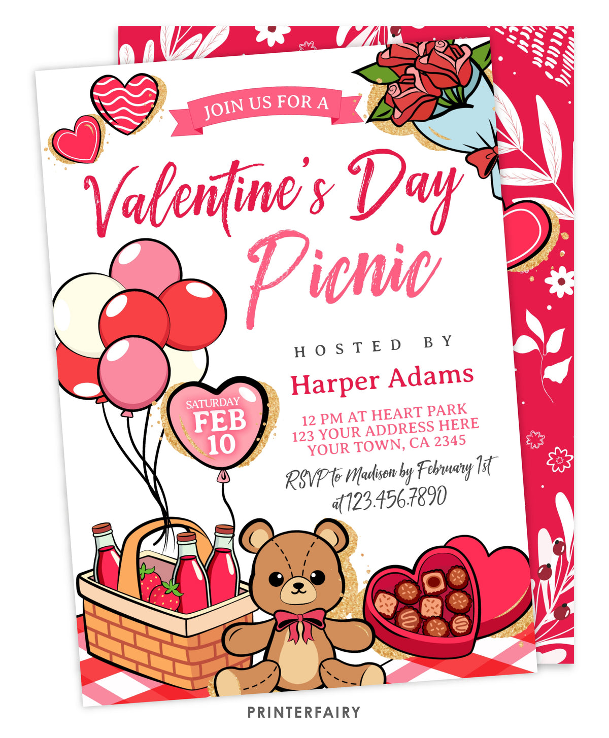 Valentine's Picnic Invitation