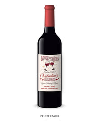 Valentine's Wine Label