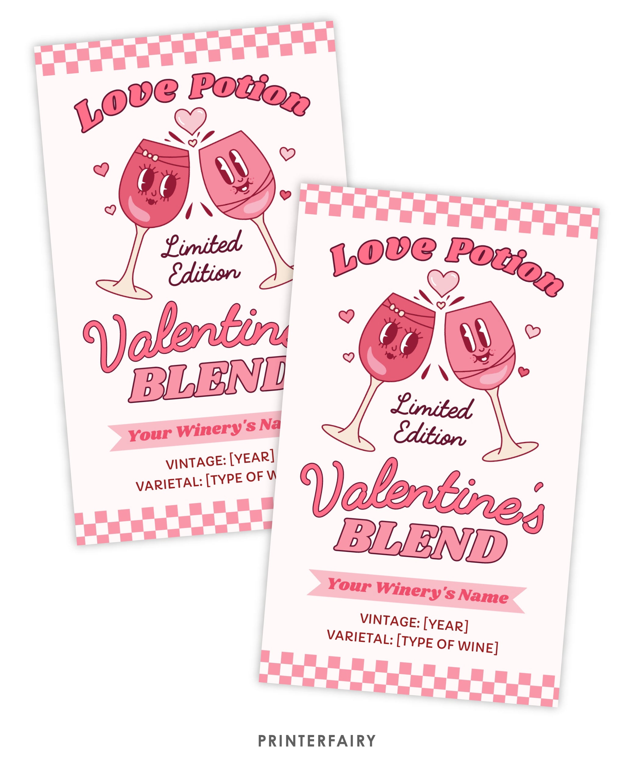 Valentine's Wine Label