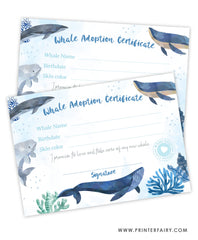 Whale Adoption Pack
