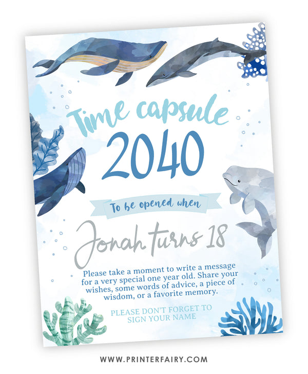 Whales Birthday Party Time Capsule