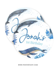 Whales Birthday Party Toppers