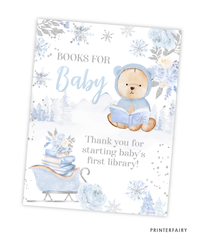 Winter Bear Baby Shower Books for Baby