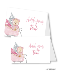Winter Bear Baby Shower Food Tents