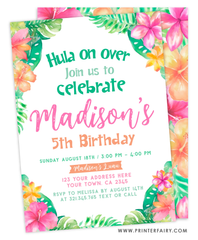 Luau Birthday Party Invitation