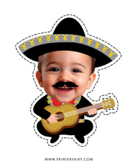 Baby Mariachi Fiesta Toppers with Photo