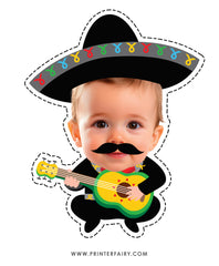 Baby Mariachi Fiesta Toppers with Photo