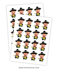 Baby Mariachi Fiesta Toppers with Photo