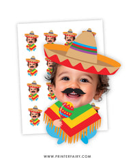 Baby Muchacho Fiesta Toppers with Photo