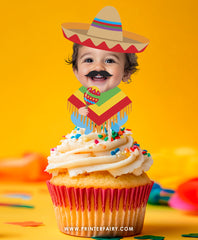 Baby Muchacho Fiesta Toppers with Photo