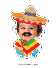 Baby Muchacho Fiesta Toppers with Photo