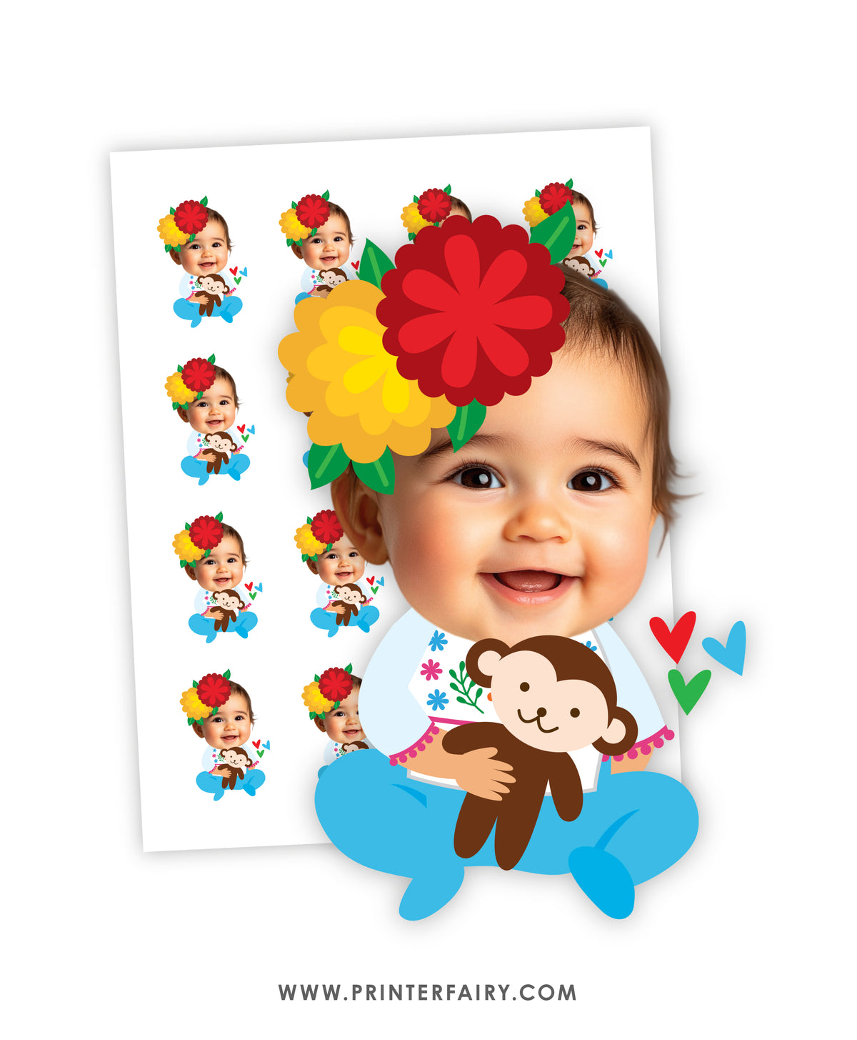 Baby Señorita Fiesta Toppers with Photo