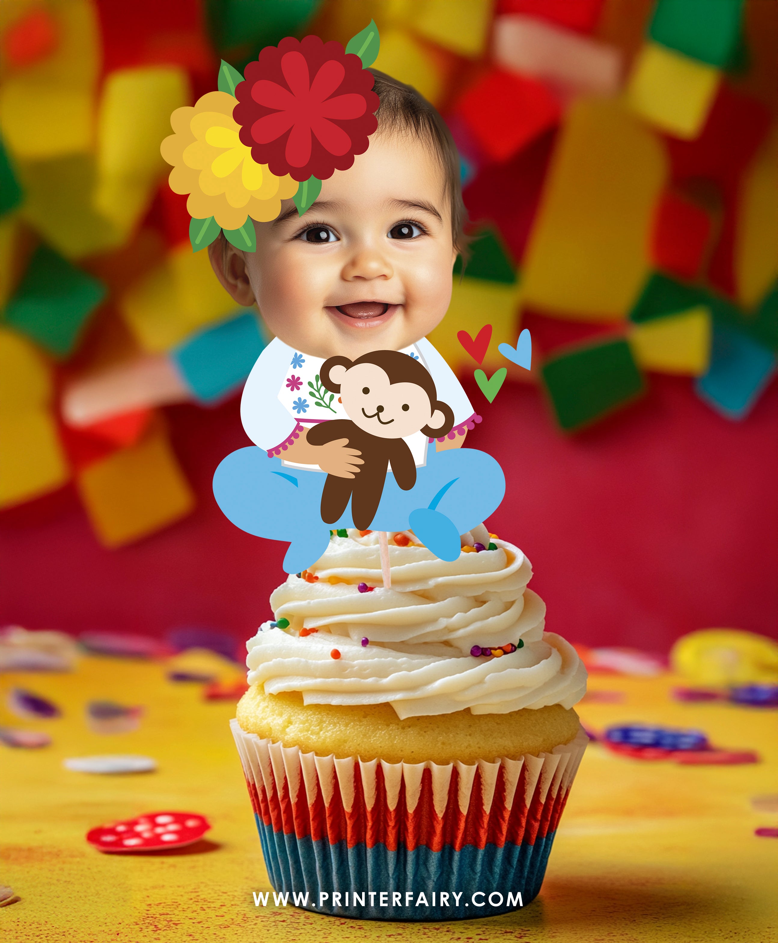 Baby Señorita Fiesta Toppers with Photo