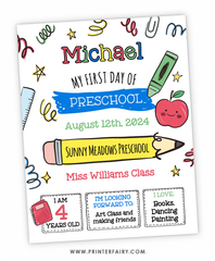 First Day of School Sign