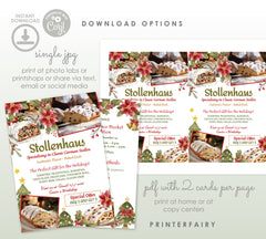 Stollen christmas market flyer template