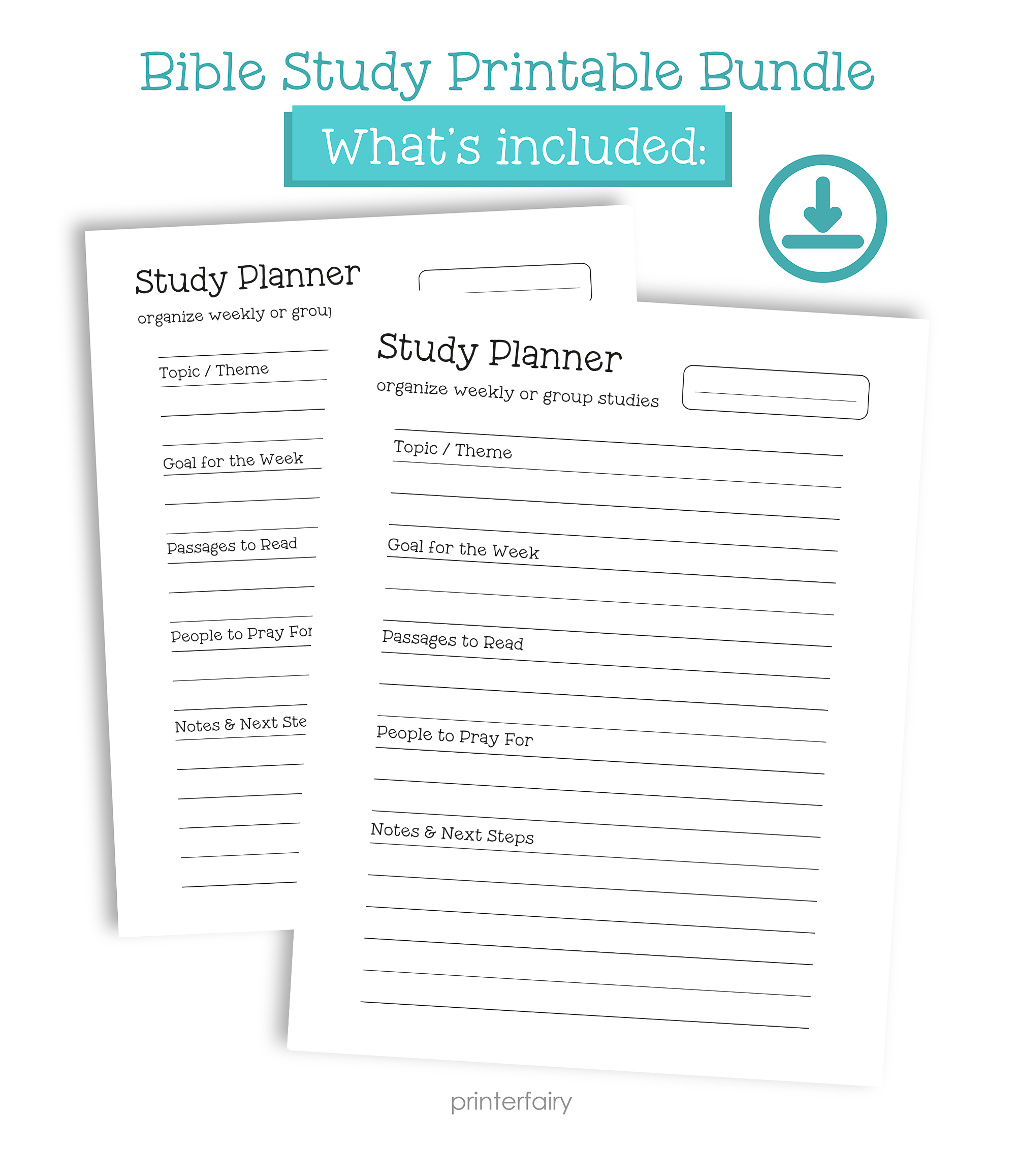 Bible Study Journal Printable Bundle