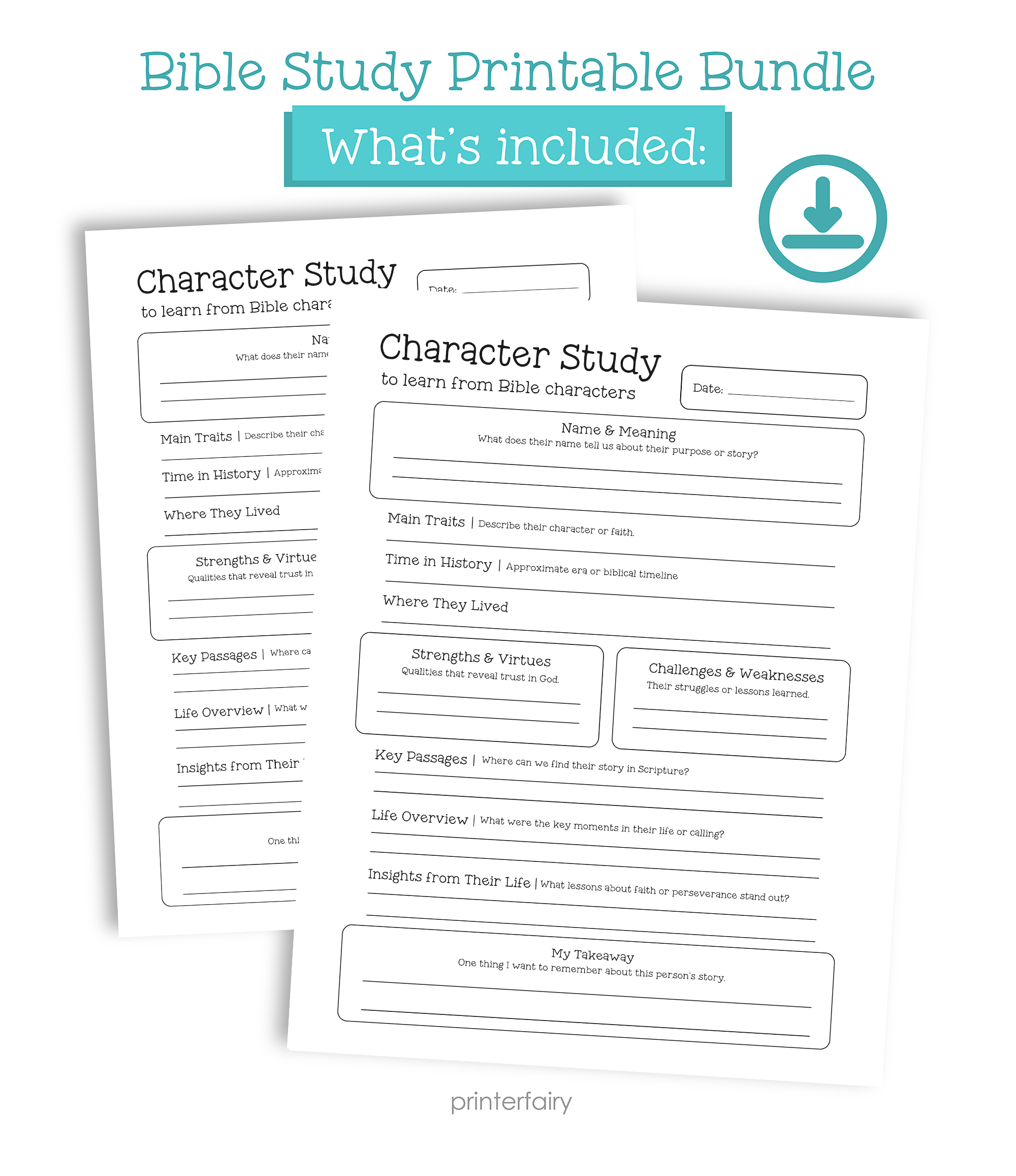 Bible Study Journal Printable Bundle