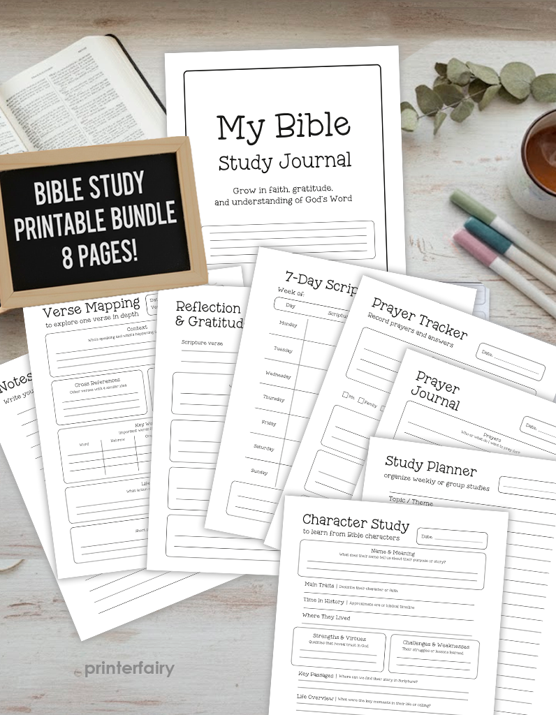 Bible Study Journal Printable Bundle
