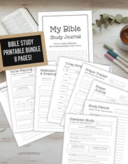 Bible Study Journal Printable Bundle